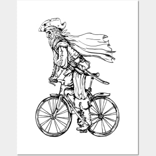 SEEMBO Pirate Cycling Bicycle Cyclist Bicycling Biking Biker Posters and Art